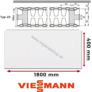 VIESSMANN Radiátor Typ 22 400/1800
