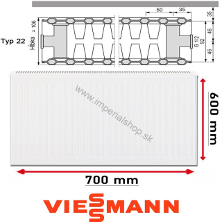 VIESSMANN Radiátor Typ 22 600/700