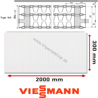 VIESSMANN Radiátor Typ 33 300/2000