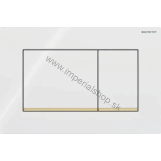 GEBERIT Ovládacie tlačidlo Geberit Sigma30, pre dvojité splachovanie biele / pozlátené 115.883.KK.1