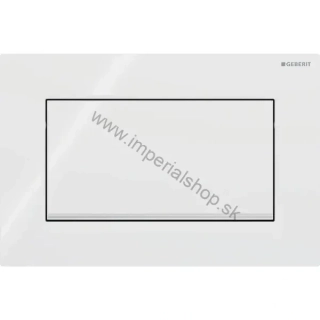 GEBERIT Ovládacie tlačidlo Geberit Sigma30, pre Štart - Stop splachovanie, priskrutkovateľné biele / s lesklým pochrómovaním 115.893.KJ.1