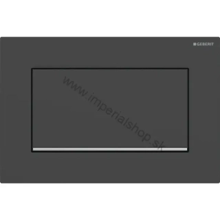 GEBERIT Ovládacie tlačidlo Geberit Sigma30, pre Štart - Stop splachovanie, priskrutkovateľné čierne matné / s lesklým pochrómovaním 115.893.14.1
