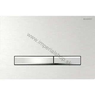 GEBERIT Ovládacie tlačidlo Geberit Sigma50, pre dvojité splachovanie, kovová farba, pochrómované brúsený chróm s povrchovou úpravou easy-to-clean 115.788.GH.2