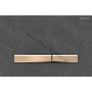 GEBERIT Ovládacie tlačidlo Geberit Sigma50, pre dvojité splachovanie, kovová farba, červené zlato / bridlica mustang 115.670.JM.2