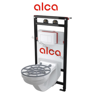 ALCADRAIN A108F SET 5v1 Montážny rám, výlevka, mriežka, izolačná doska, tlačidlo