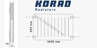 KORAD Radiátor 21K 600/3000