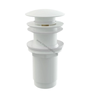 ALCADRAIN A395 Pileta umývadlová click/clack 5/4" celokovová, velká zátka pre plast. biela