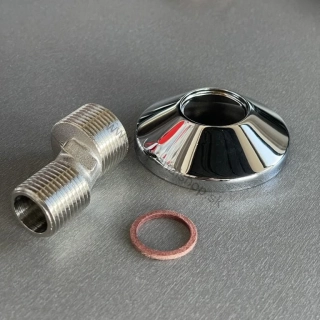 Etážka 1/2"x3/4"x45mm s krytkou d70x25mm LUX
