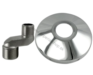 Etážka na korekciu batérie z rozteče 150/100mm a opačne, vyosenie 25mm, chróm kytka d25xd88xL22mm