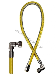 Hadica na plyn 1/2"x 1/2" FF s kolenom 90°, dĺžka 100cm