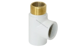 Rebríkový  T-kus 1/2" biely ku kúpeľňovému radiátoru