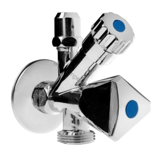 Rohový ventil kombinovany 1/2"x3/4"x3/8" - CR39C