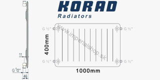 KORAD Radiátor 10K 400/1000
