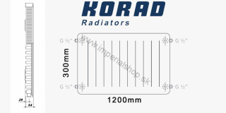 KORAD Radiátor 11K 300/1200