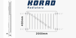 KORAD Radiátor 11K 400/2000