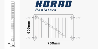 KORAD Radiátor 11K 600/700