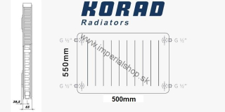 KORAD Radiátor 21K 550/500