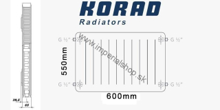 KORAD Radiátor 21K 550/600