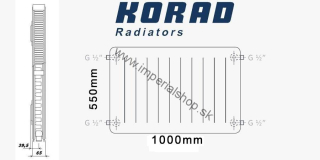 KORAD Radiátor 21K 550/1000
