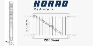 KORAD Radiátor 21K 550/2000