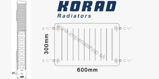 KORAD Radiátor 22K 300/600