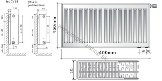 PURMO Radiátor CV33 450/600