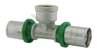Lisovací PEX T-kus na závit 16 x 1/2" x 16 vnútorný