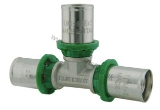 Lisovací PEX T-kus redukovaný 26 x 16 x 26