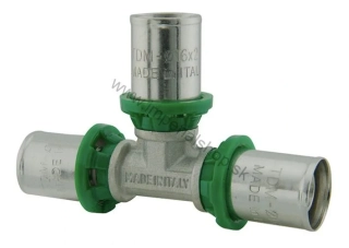 Lisovací PEX T-kus redukovaný 26 x 20 x 26