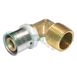 Lisovacie PEX DG koleno na závit 40 x 5/4" vonkajší