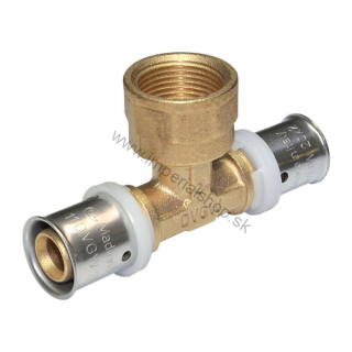 Lisovací PEX T-kus na závit 50 x 6/4" x 50 vnútorný