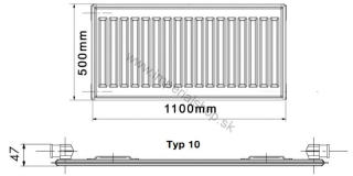 KORADO Radiátor 10K 500/1100