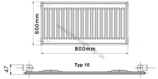 KORADO Radiátor 10K 600/800