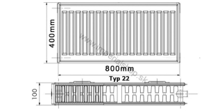 KORADO Radiátor 22K 400/800