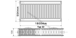 KORADO Radiátor 22R 554/1800