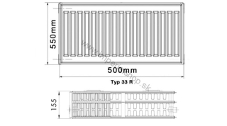 KORADO Radiátor 33R 550/500