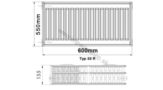 KORADO Radiátor 33R 550/600