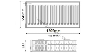 KORADO Radiátor 33R 550/1200