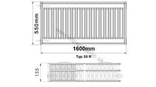 KORADO Radiátor 33R 550/1600