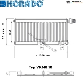KORADO Radiátor 10VKM8 600/2000