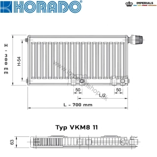KORADO Radiátor 11VKM8 300/700
