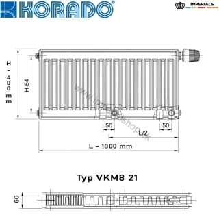 KORADO Radiátor 21VKM8 400/1800