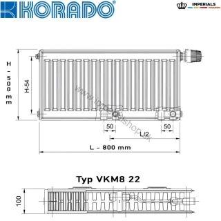 KORADO Radiátor 22VKM8 500/800