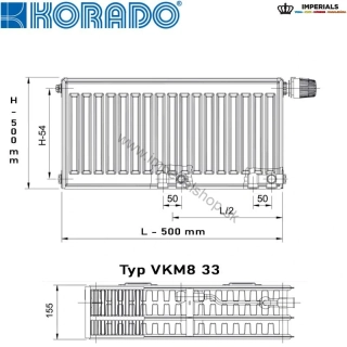 KORADO Radiátor 33VKM8 500/500