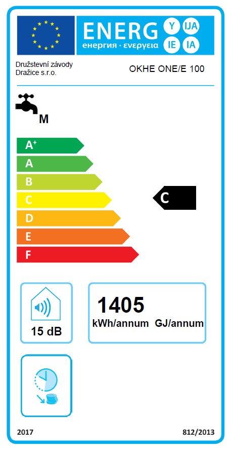 Dražice OKHE ONE/E 100 - energetický štítok