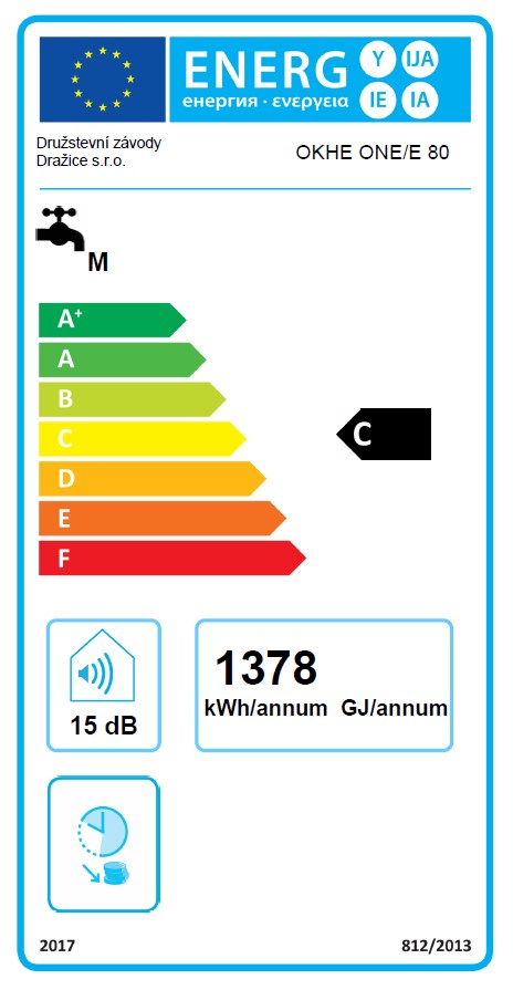 Dražice OKHE ONE/E 80 - energetický štítok
